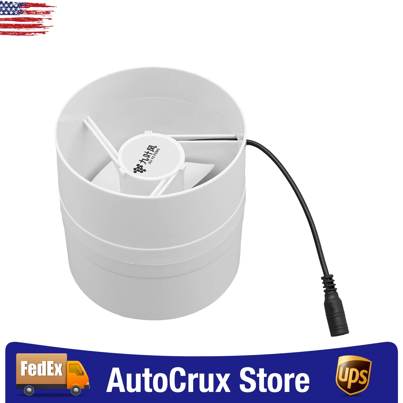 

DC 12V 4.3in Booster Blower Exhaust Ducting Vent Fan Inline Duct Fan Air Cooling Waterproof and Dustproof Fresh Life Low Noise