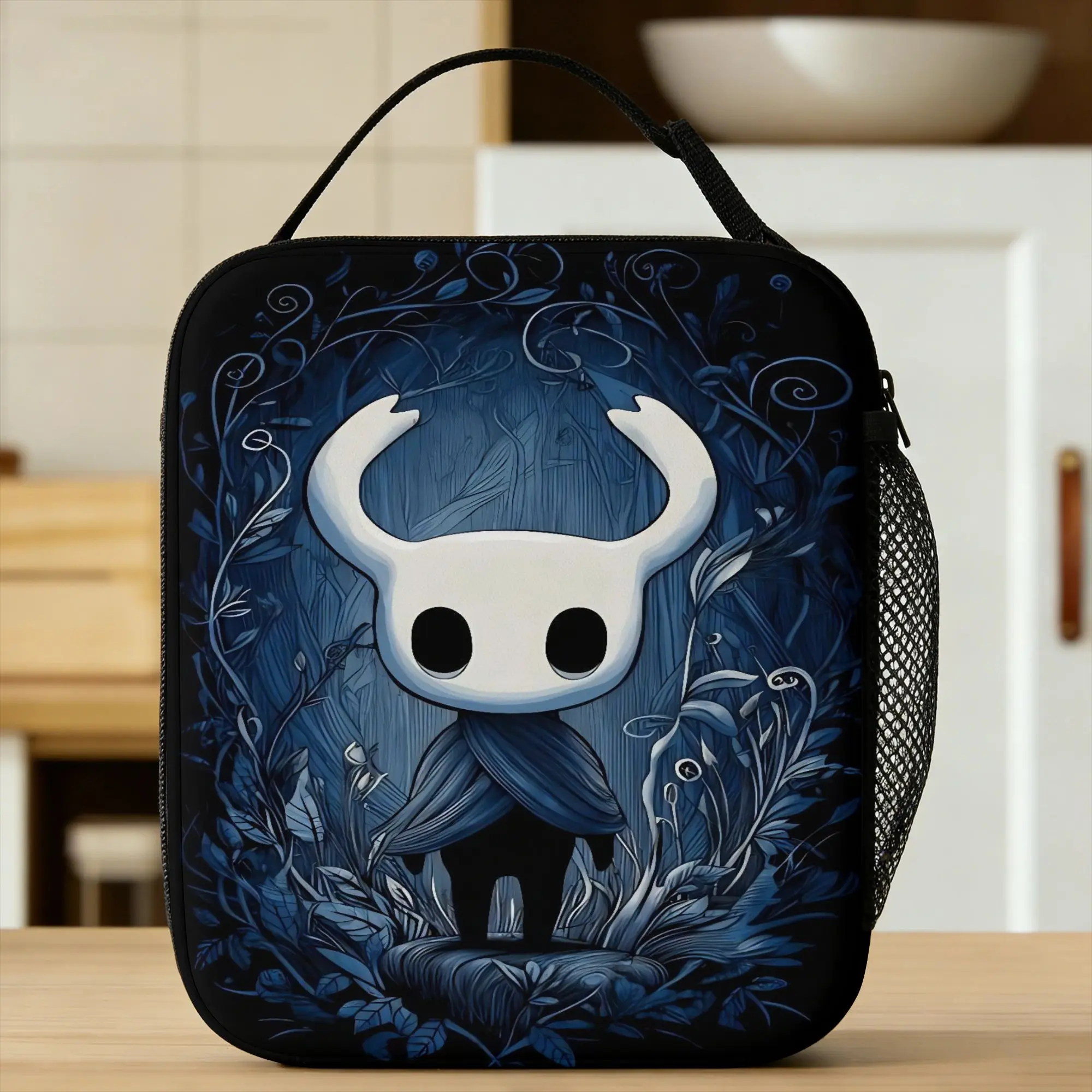 Hollow Knight Video Game Lunch Bag  Aesthetic Lunch Box Outdoor Picnic Portable Tote Handbags For Unisex Waterproof  Cooler Bag