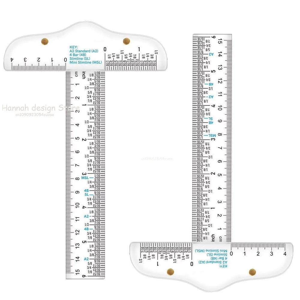 6 Inches Acrylic Clear T-Square Ruler for Crafting Drafting Layout Work Art Framing &Drafting Scrapbooking Crafting Tool