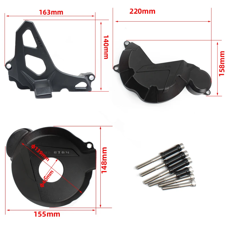 Motorcycle CB250-F Engine Protection Cover Clutch Cap Magneto Water Pump Guard Crankcase Ignition Protector Magnetic Motor