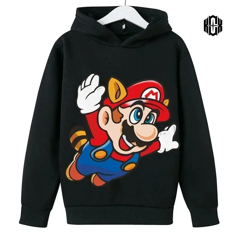 

Mario Fall/Winter Children's Hooded Hoodie Fashion Casual Baby Boys Girls Clothes Sports Sweatshirt Cute Cartoon Pullover Kawaii