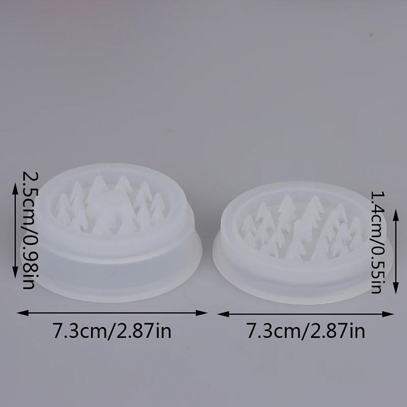 1PC DIY Herb Grinder Tobacco Shredder Epoxy Resin Molds Ashtray Tobacco Grinder Spice Mills Crusher Silicone Mold self-made Box