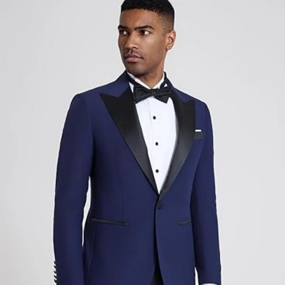 

Men's suit jacket casual gentleman's sports jacket slim fit suit jacket notch lapel single button jacket