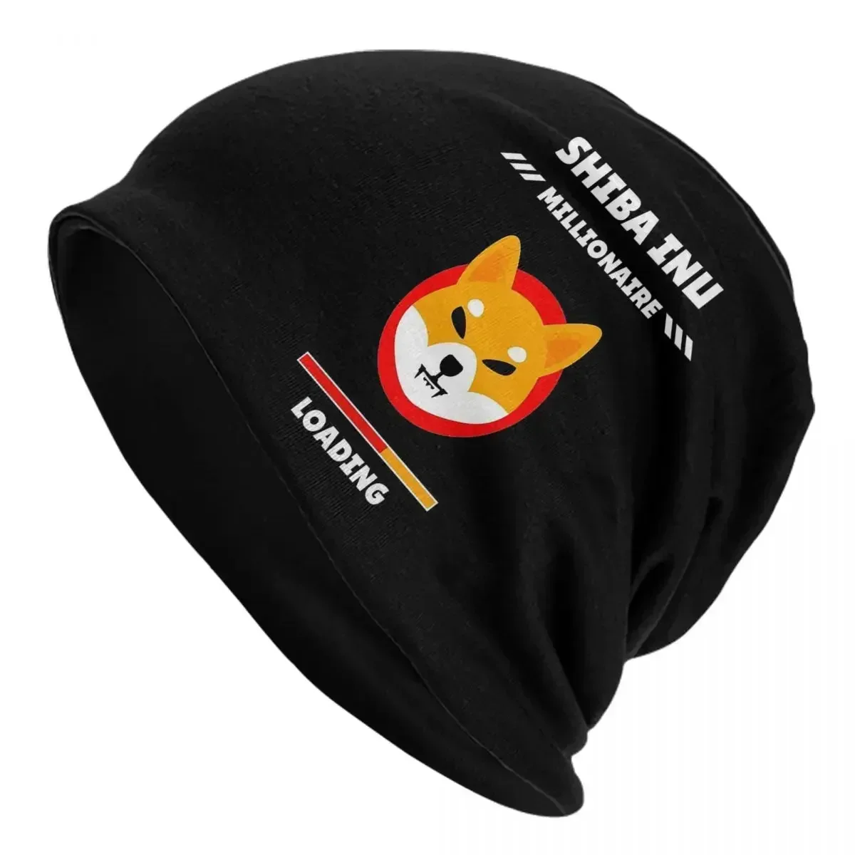 Shiba Inu Millionaire Loading Crypto Design SHIB Unisex Beanies Caps Knitted Bonnet Hat Warm Fashion Autumn Winter Skullies Hats