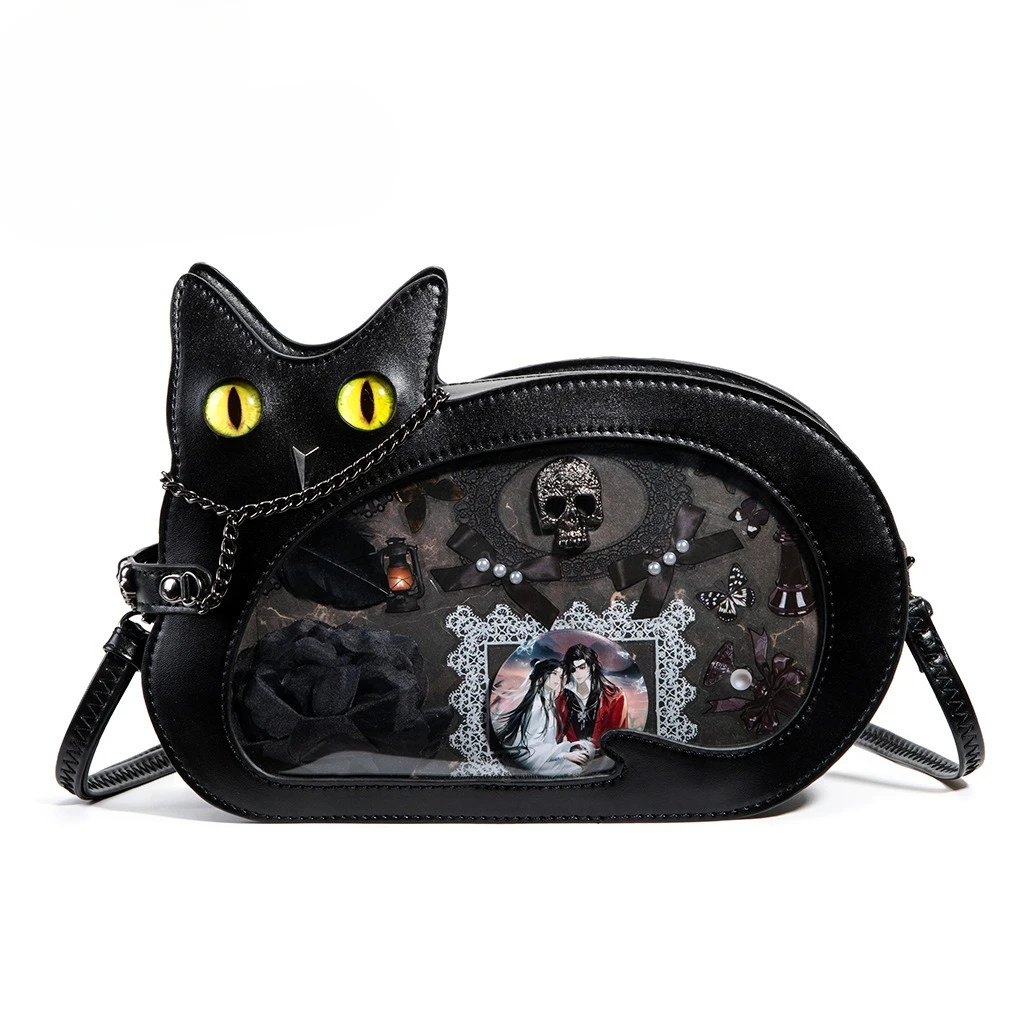 Japanese Original Two-dimensional Animation Peripheral Lta Bag Simple Cat Student Casual Versatile Single Shoulder Messenger Bag