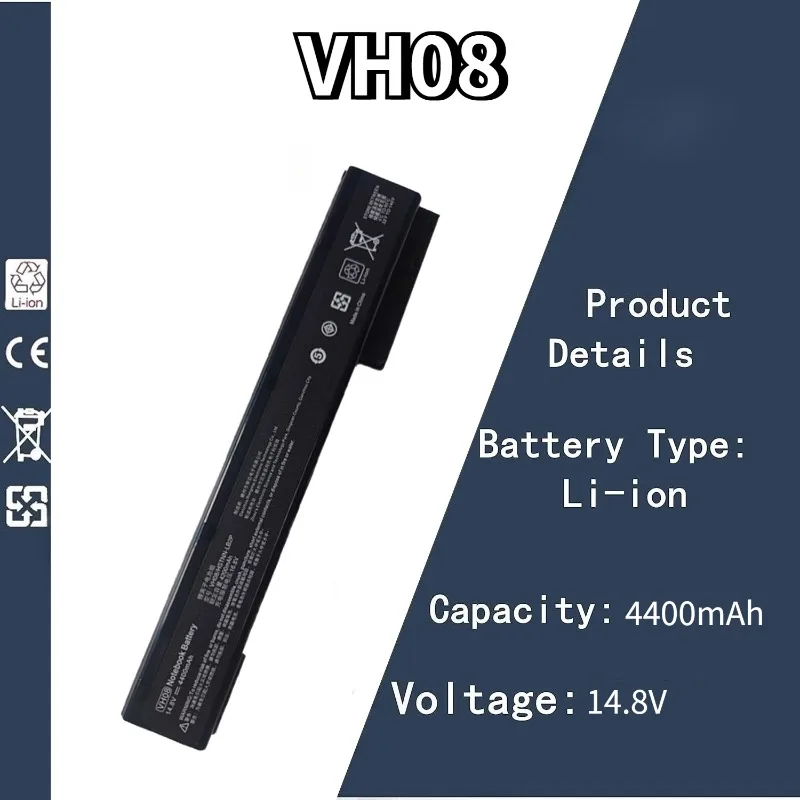 

New 14.8V 4400mAh VH08 Laptop Battery for HP EliteBook 8560w 8570w 8760w 8770w VH08XL HSTNN-LB2Q