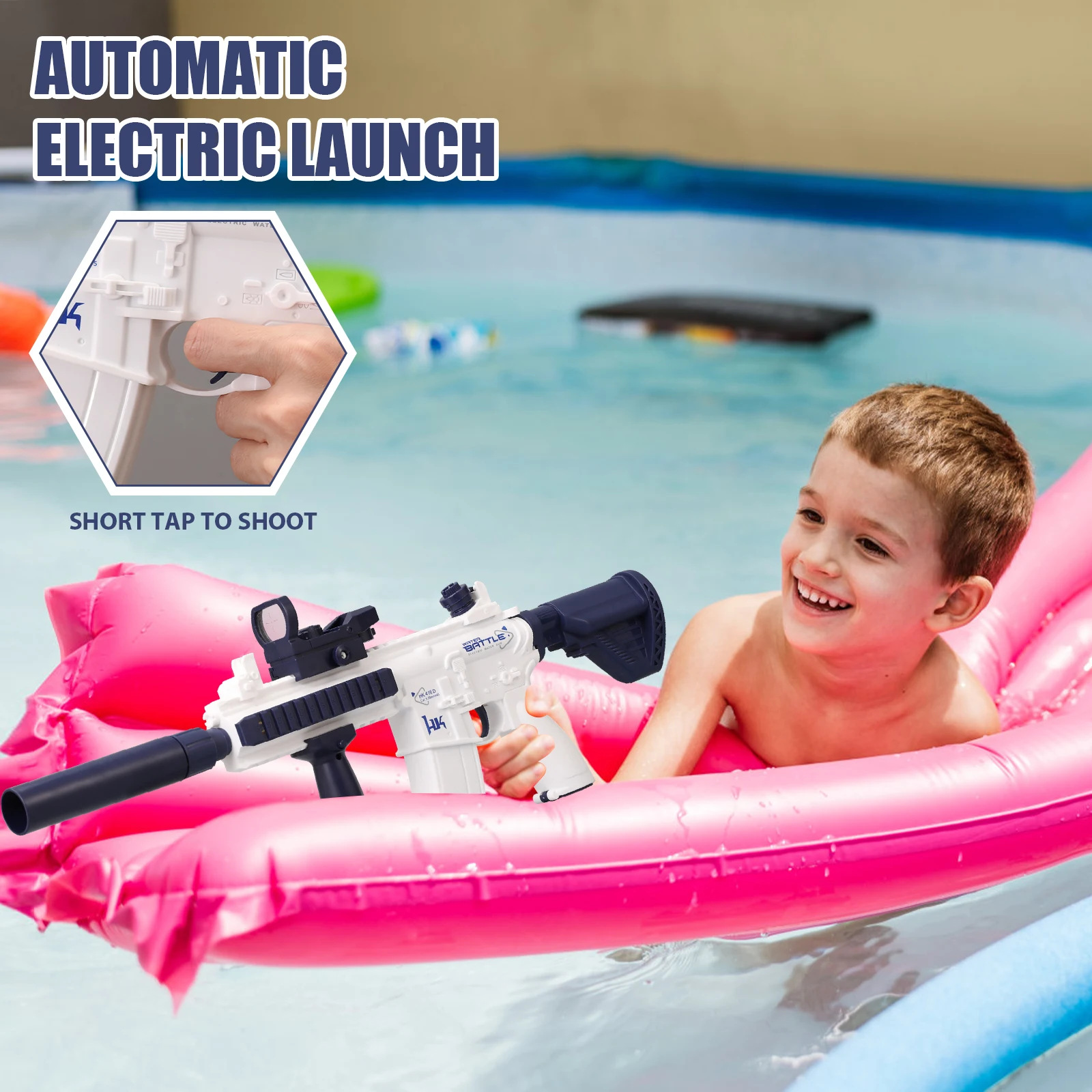 Kinder m416 Auto elektrische Wasser pistole Wasser Kampf Feuer Pistole Spielzeug Sommer Outdoor Strand Schieß spiel Kinderspiel zeug Jungen Geschenke