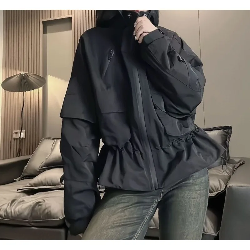 

2025 Autumn Hooded Short-Sleeved Waterproof Jacket - Versatile Spring-Autumn Outerwear