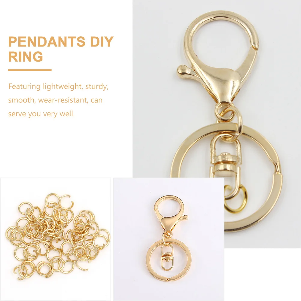 1 مجموعة المفاتيح جراد البحر المشبك دائم المعادن الدورية مشبك مفتاح حامل اكسسوارات DIY بها بنفسك المفاتيح صنع وتخزين المفاتيح