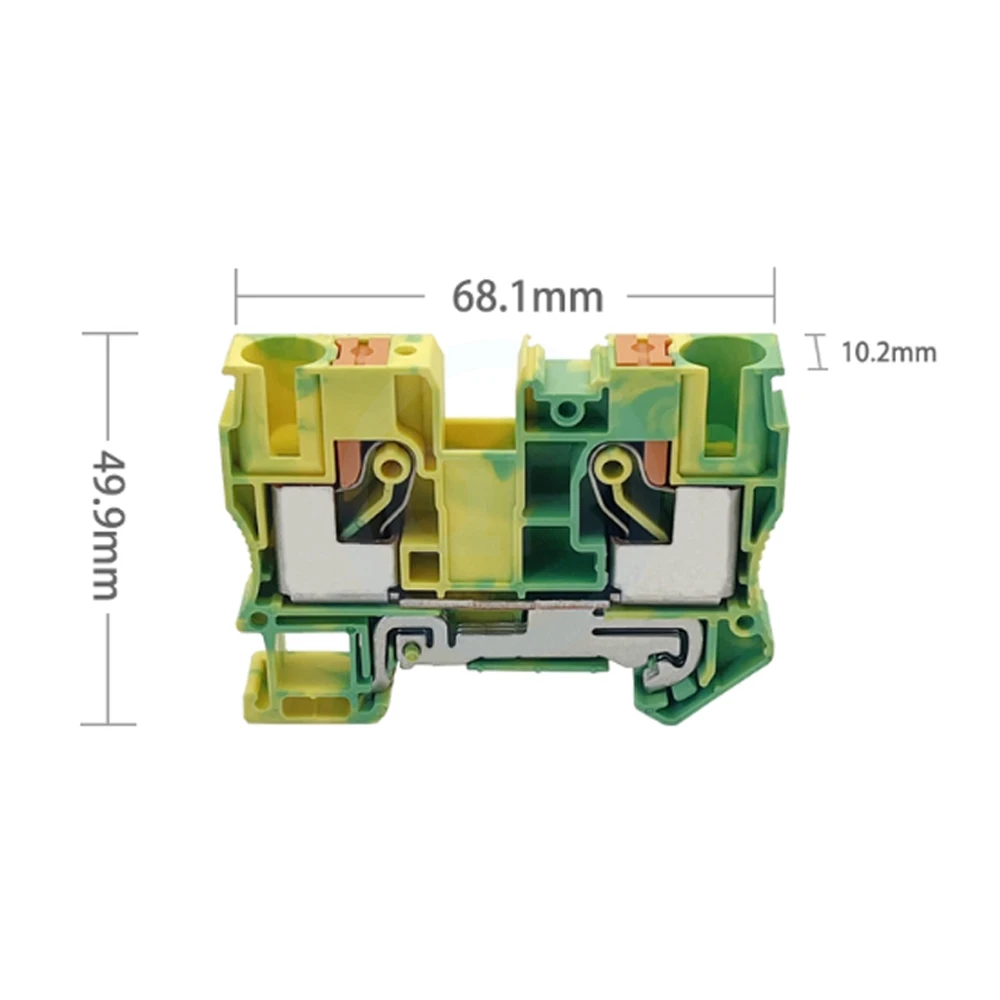 10 Pcs Spring-Loaded Combination Rail-Mounted Direct-Insertion Plug-in Terminal Block PT10 PT-10