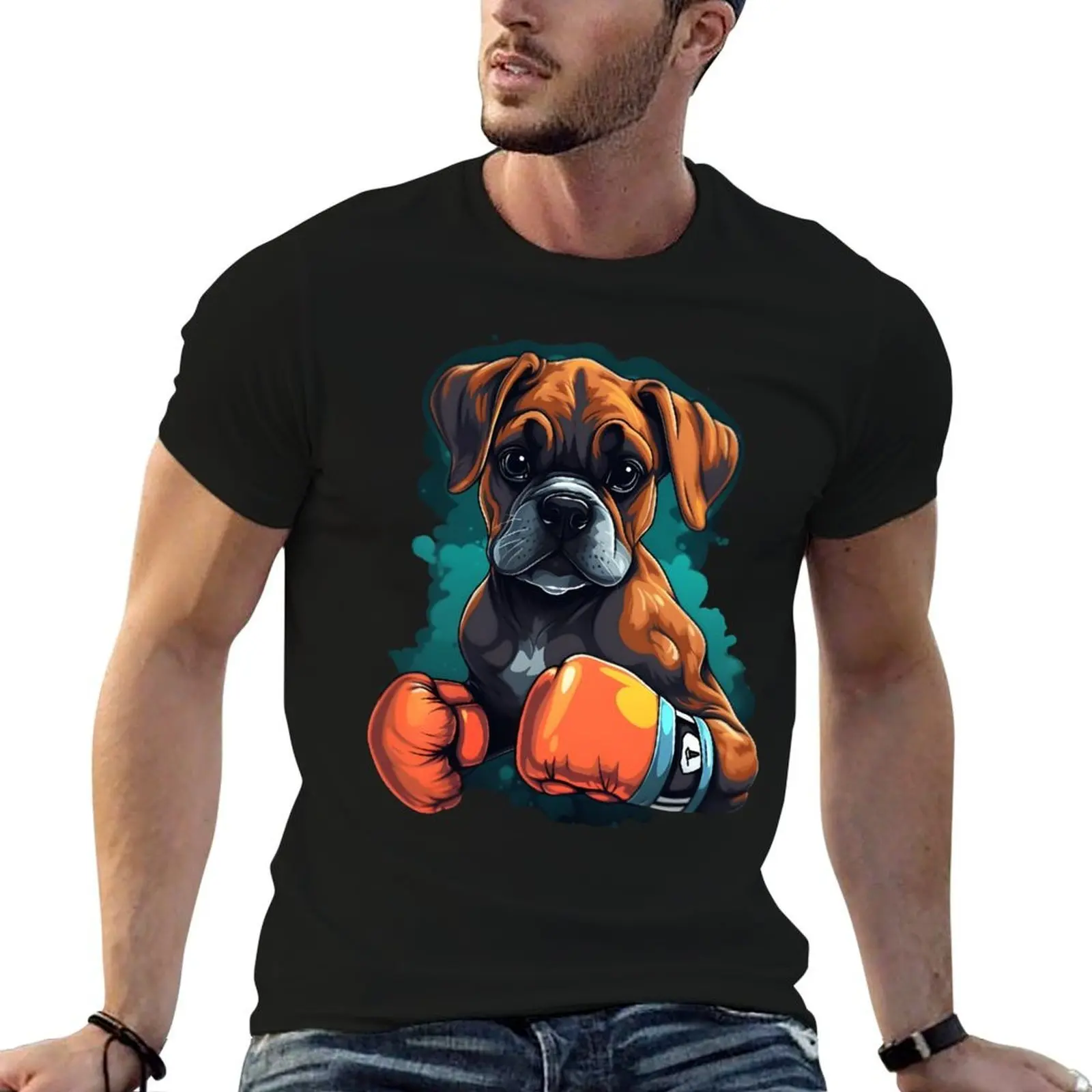 Boxer Puppy 03 T-Shirt Man t-shirt custom shirt plain t shirts men