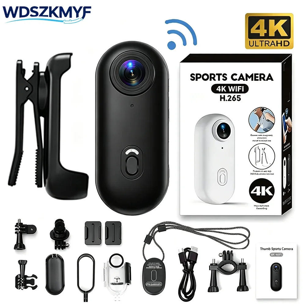 Aliexpress 4K/1080P WiFi Magnetic Action Camera 1080P Pocket Vlog Thumb Cam with Kits Motorcycle Helmet Bike Outdoor Sports Video Recorder - Aliexpress Deal