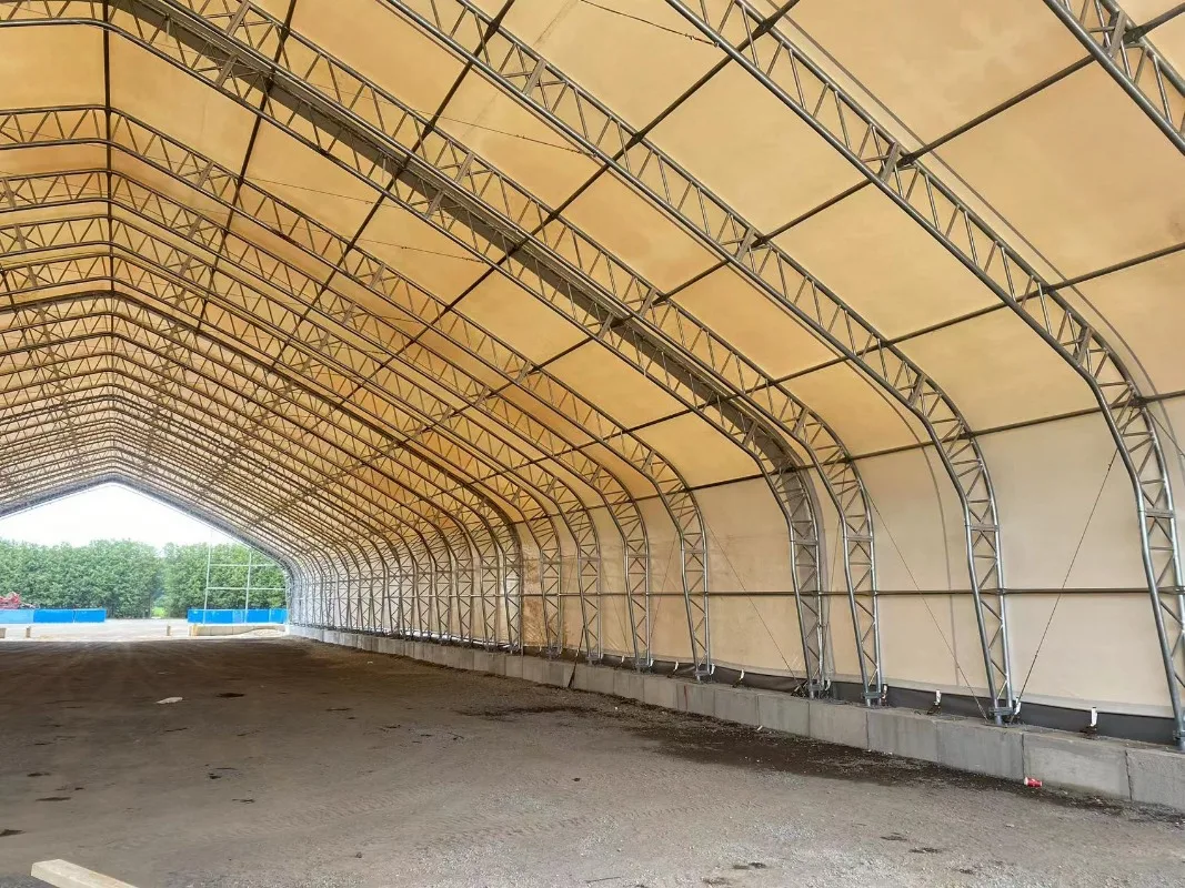 Hot Dip Galvanized Steel Frame PVC Coated Waterproof Durable Portable Arched Roof Outdoor Storage Shed Shelter