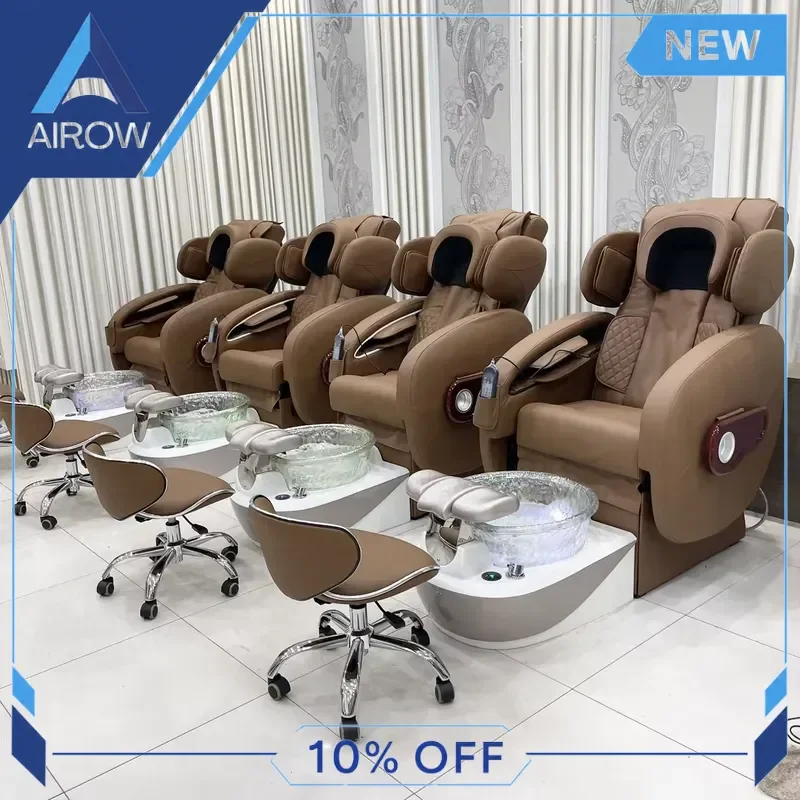 for Modern Luxury Electric Pedicure Chair Pipeless Whirlpool Foot Spa Massage Manicure Salon Beauty Discharge Pump Reclining