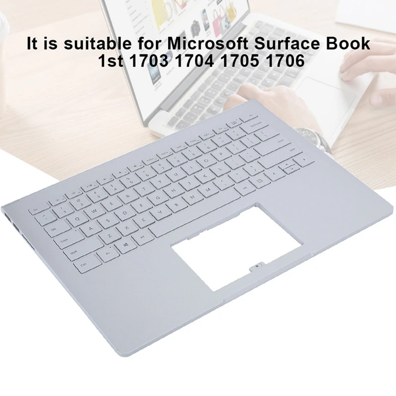 Imagem -03 - para Microsoft-surface Book 1st 1703 1704 1705 1706 Case Teclado Base Substituir Peças de Teclado Escudo