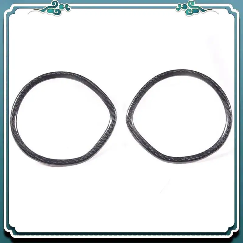 

A54K-2PCS Real Carbon Fiber Car Dashboard Tachometer Decorative Ring Sticker Parts Accessories For Maserati Ghibli 2014-2020