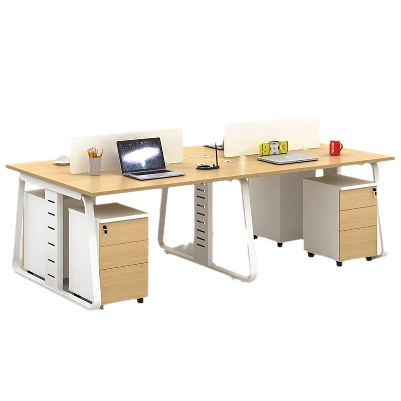 

# Modern Wooden Office Desk with Drawers, Ergonomic Workstation Desk, Commercial Office Furniture for Home Office