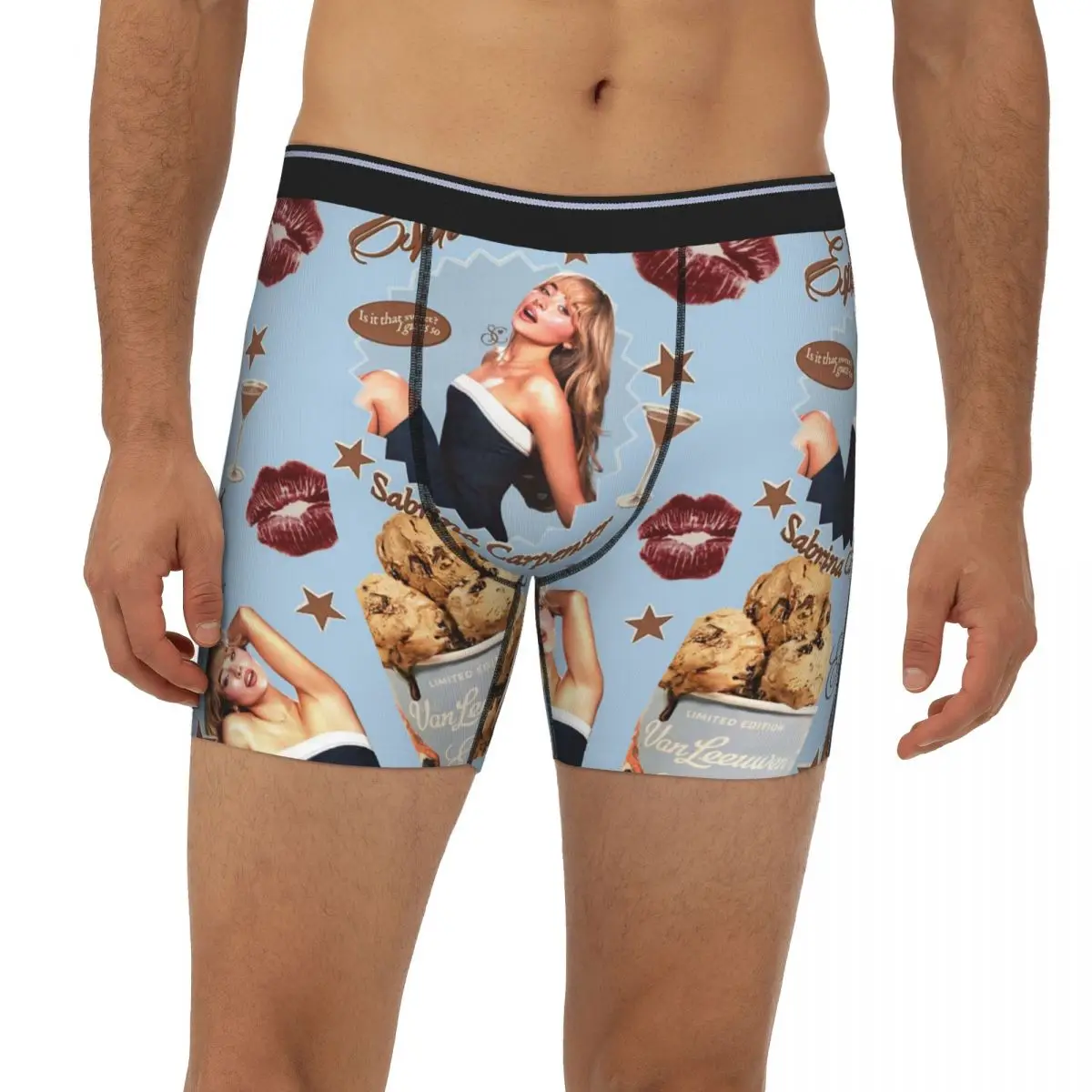 

Sabrina Carpenter Espresso Long Boxer Underpants Short Men's Panties Breathable Underwear for Homme Man Boyfriend Gifts