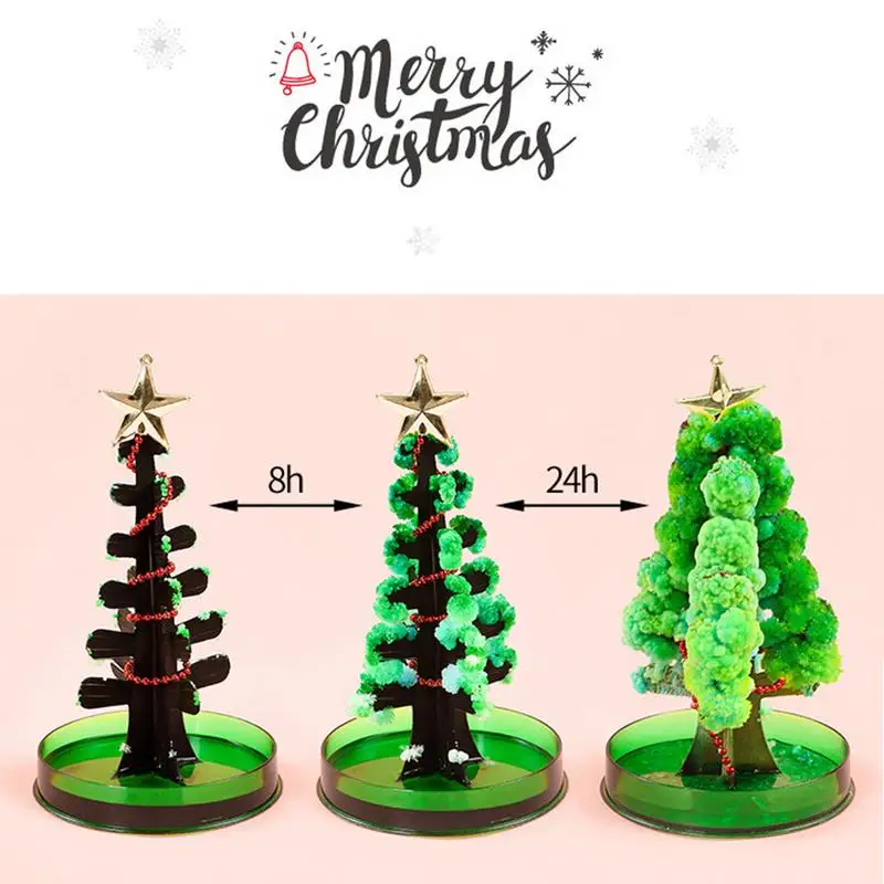 Magic Growing Christmas Tree DIY Growing Crystal Activity Kit Bloom In 25 Hours Novelty Christmas Mas Gift Boys Girls