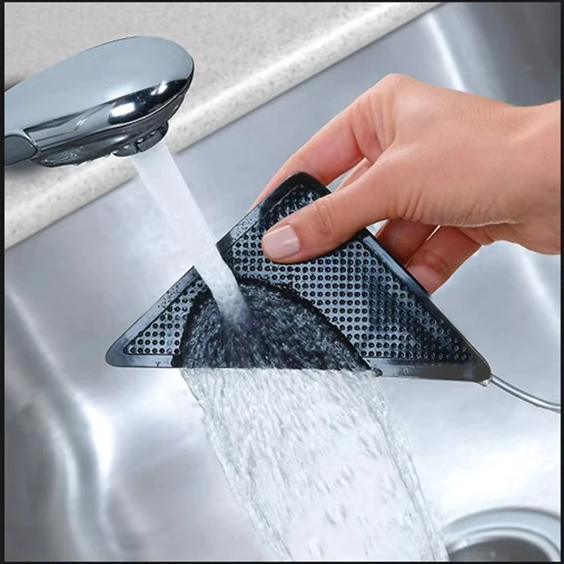 4/8pcs Triangle Washable Reusable Rug Gripper Anti-skid Rubber Mat Non Slip Patch Tape for Tile Floors Carpets Corners Pad