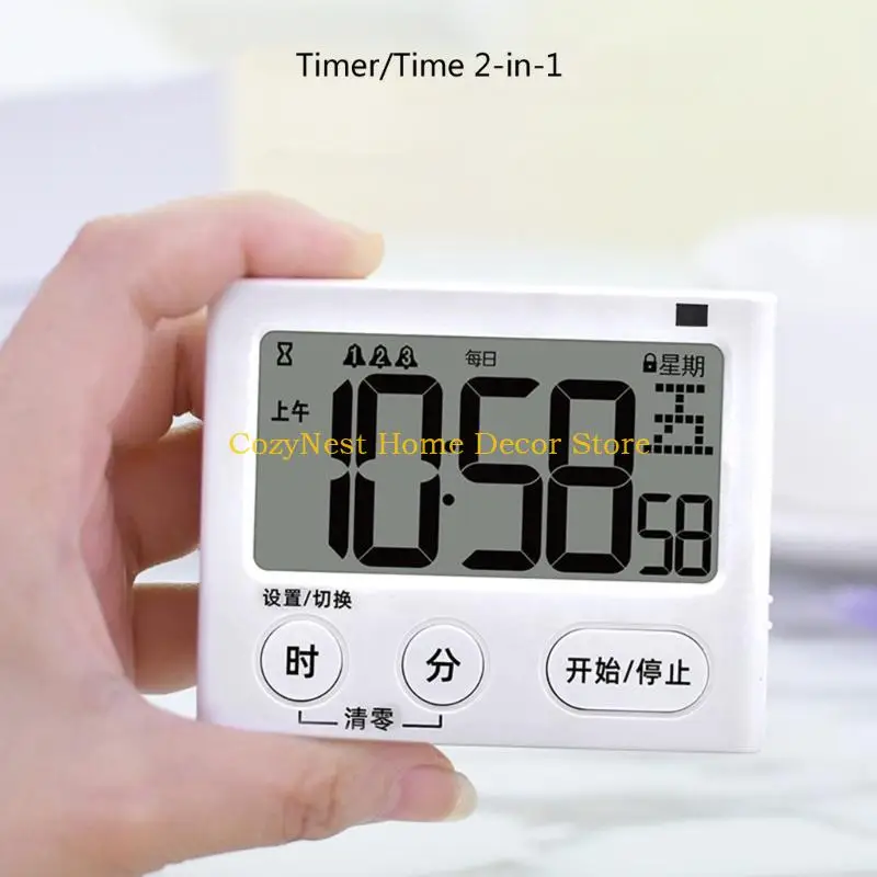 92MF Digital Countdowns Timers for Cooking and Workouts with Easy to Read Screen and Base