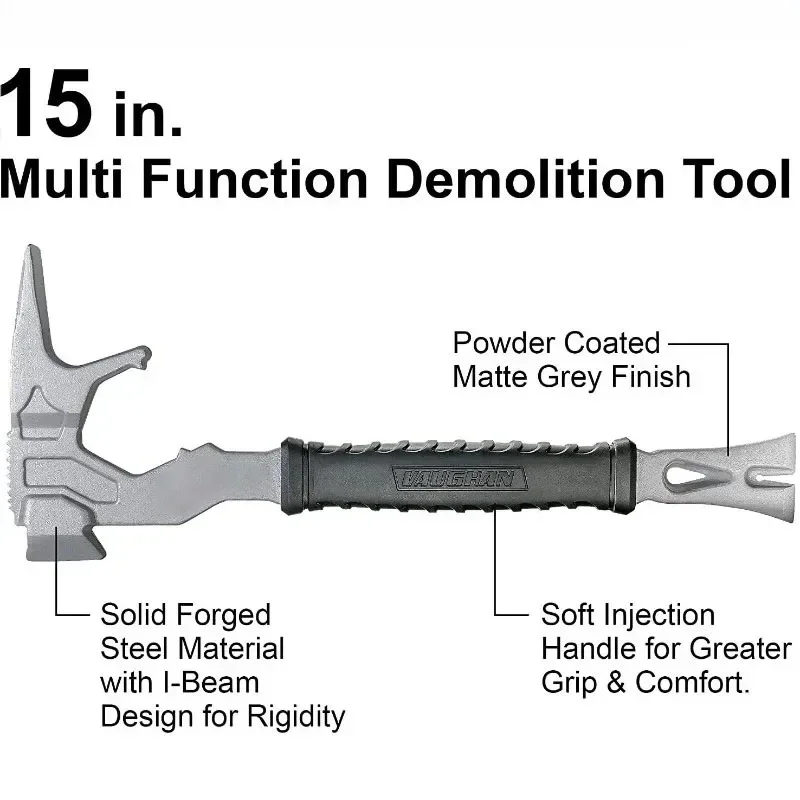 Multi-purpose Hammer Demolition Hammer Halligan Tool Fireman Hardware Tools Work Tools Professional Nail Pressure NM456