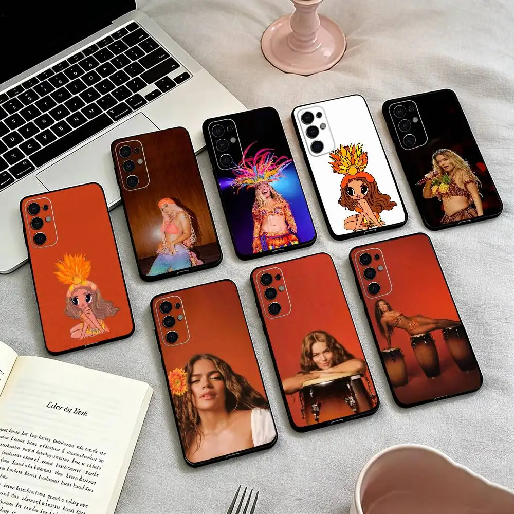 T-Tropicoqueta K-Karol G Phone Case For Samsung S25,S24,S21,S22,S23,S30,Ultra,S20,Plus,Fe,Lite,Note,10,Black Cover