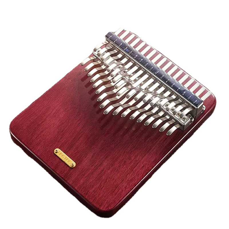 LINGTING Chromatic Kalimba 34 Keys C Note Double Thumb Piano Professional Musical Keyboard Kalimba Instrument with Accessories