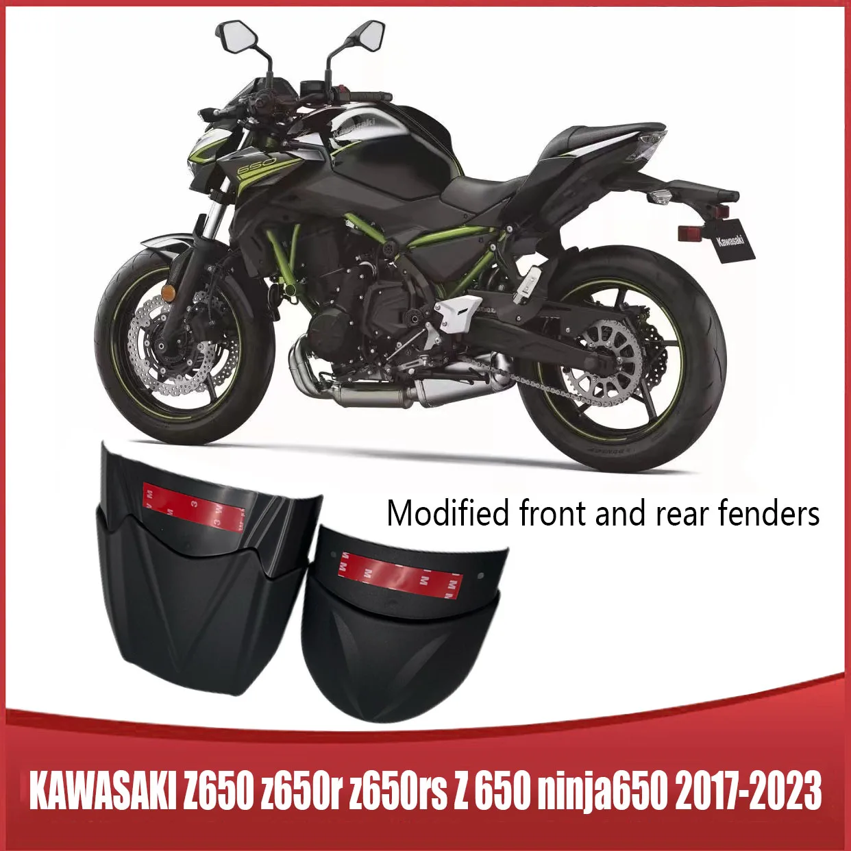 

Suitable for Kawasaki Z650 Z650R Z650RS front fenders modified mud extensions front and rear fenders