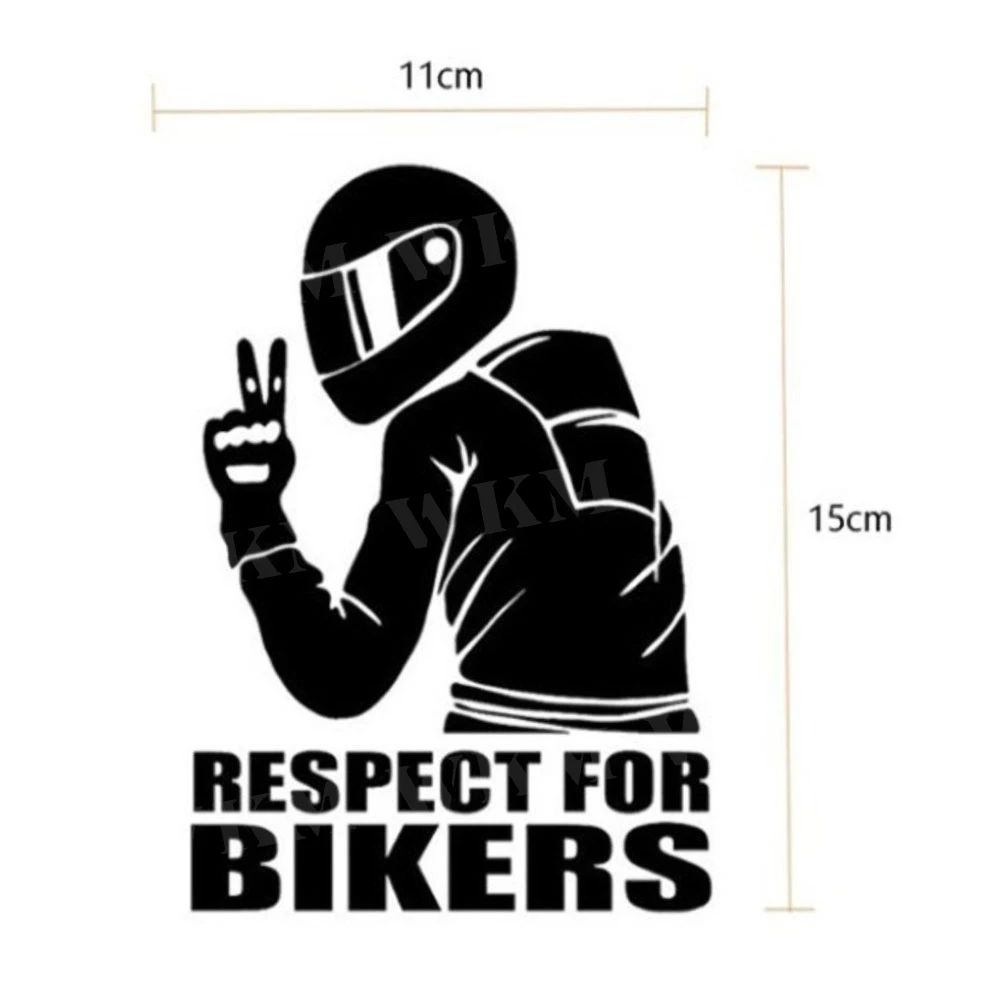 Motorcycle Reflector Sticker Decal Waterproof Reflective Sticker Motorcycle Car Respect for Bikers Vinyl 3D Sticker