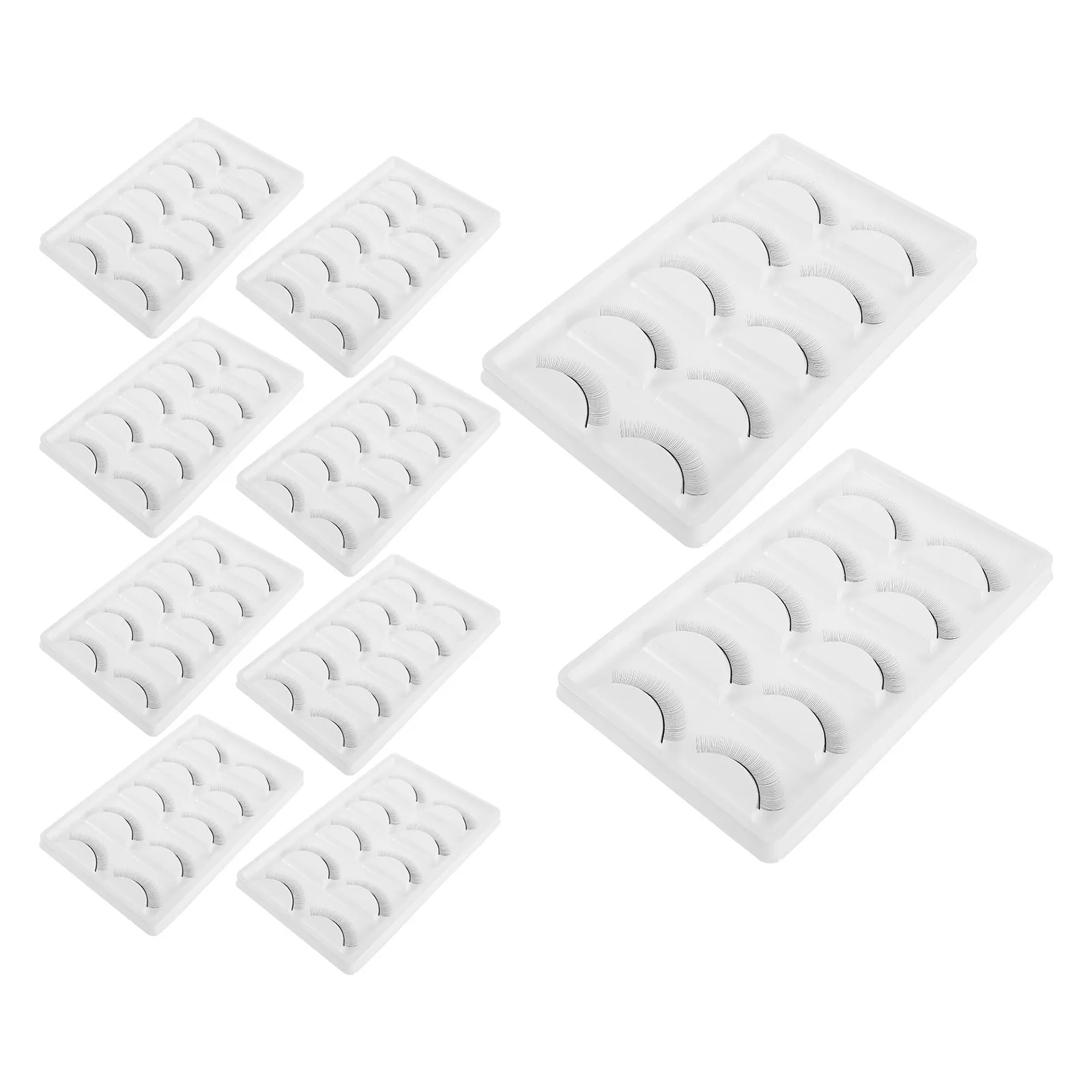

10Pcs Practice Eyelashes Training Lashes Synthetic Strip Lashes for Eyelash Extension Kit Training Beginner Lash Supplies