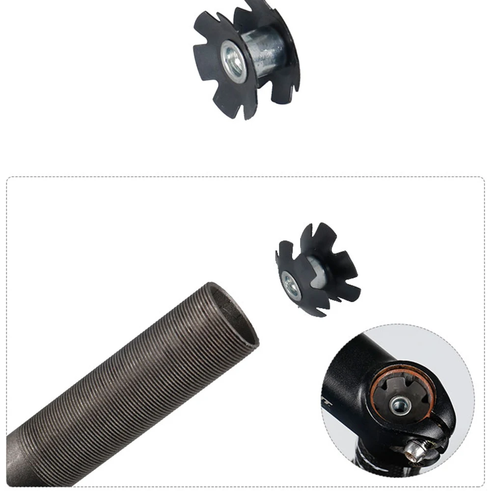 

Headset Accessories Steer tubes 28.6mm Fastening Bolts Bike Headset Star Nuts Fangled Nut Fork Mount Core