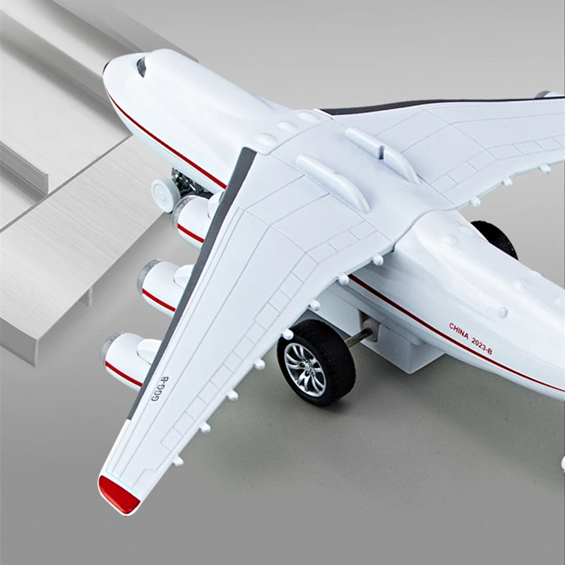 NEW An-225 Mriya Alloy Airplane Model Large Air Transport Aircraft Model Metal Flying Model Simulation Sound and Light Kids Gift