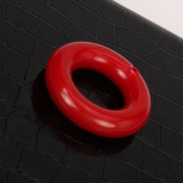 Red Rubber Metal Golf Warm Ring Donut 61.5mm Outer 32Mm Inner Diameter Weighted Practice Trainer for Muscle Loosening