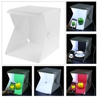 Folding Lightbox 20cm Portable Photography Photo Studio Tent LED Softbox Background Kit USB Mini Light Box For DSLR Camera
