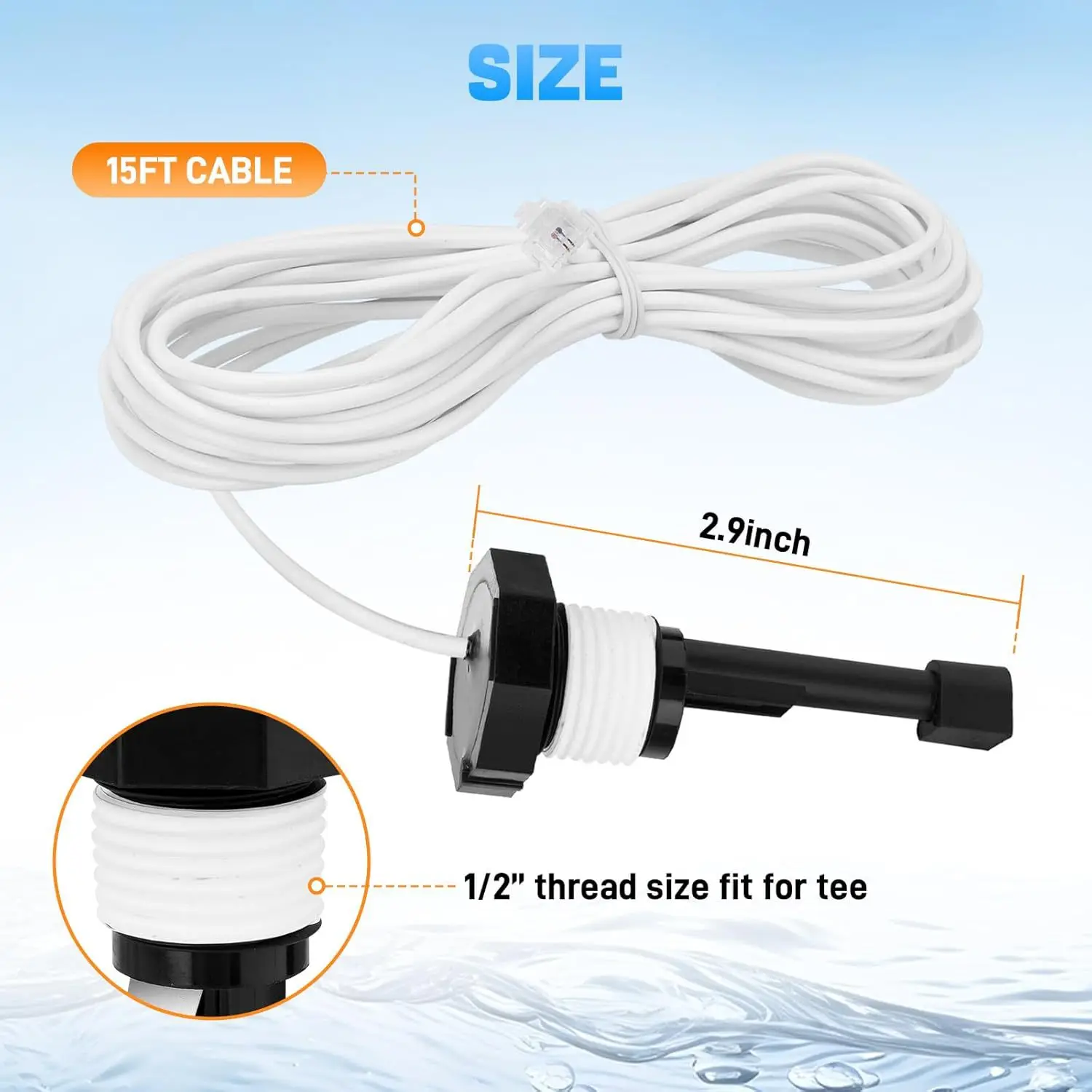 Upgraded GLX‑FLO‑RP Pool Flow Switch Assembly, Replacement Flow Sensor Belt for Swimming Pool Equipment Repair