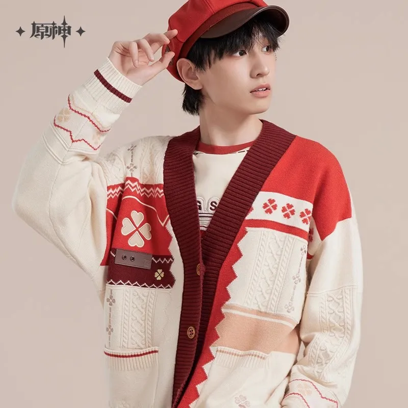 Spiel Genshin Impact Offizielles Originalprodukt Klee Thema Strickjacke Zubehör Halloween Weihnachten DIY Geschenke Cosplay Kostüme
