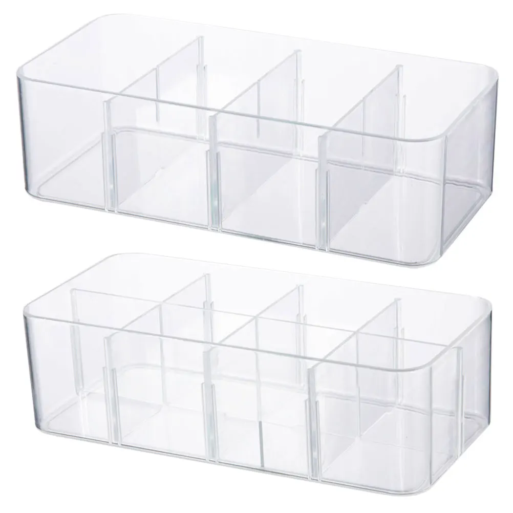 

2pcs Underwear Box Socks Bra Socks Storage Box Organizer Classified Tray Premium Material Home Tidy Space Saving