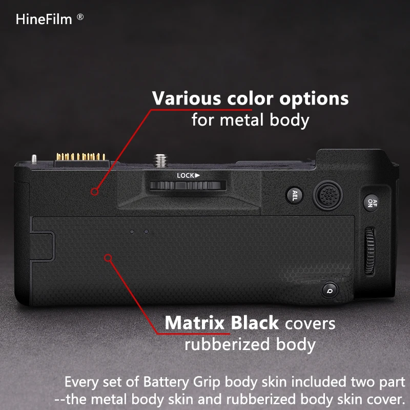 Protective Skin for Fujifilm VG-GFX100II Battery Grip Sticker fuji VG GFX100 II  Battery Grip Wrap Cover Film Skin