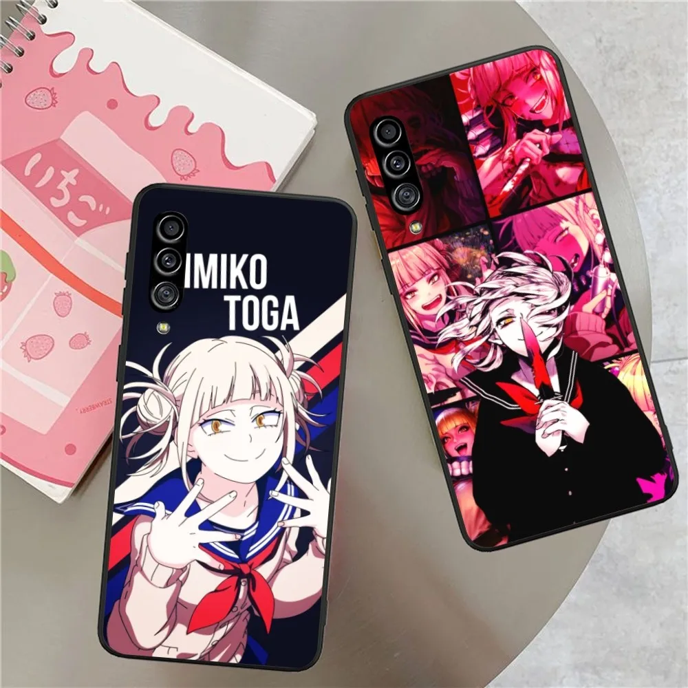 Hero Academia Himiko Toga Cell Phone Case for Samsung Galaxy S24 S23 S22 S21 S10 S9 S8 Plus Ultra Black Soft Phone Cover Funda