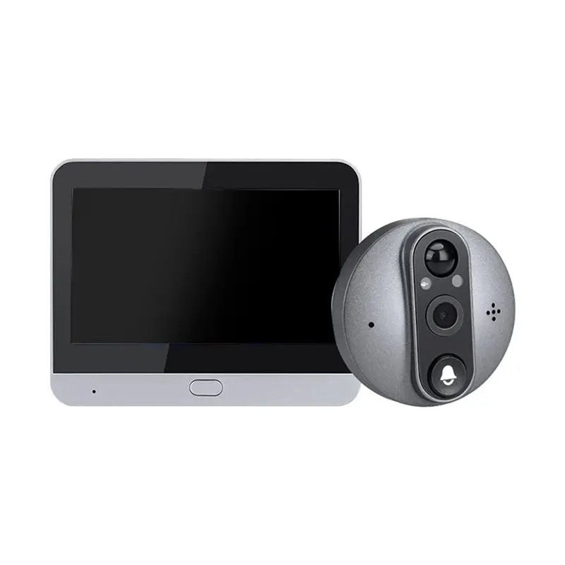

Цифровой дверной глазок Tuya для умного дома 1080P 120 ° Камера дверного звонка с широким углом обзора, Wi-Fi, ИК-обзор ночного видения, дверной звонок-A45M