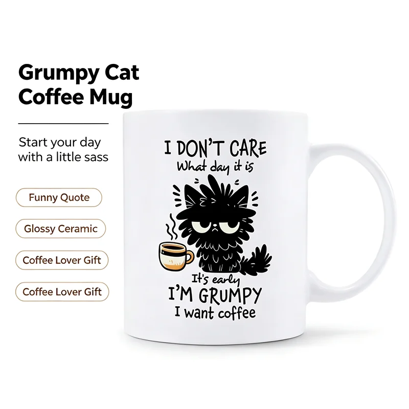 1pc Funny Ceramic Coffee Mug - 