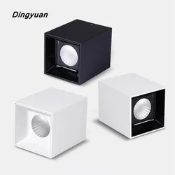 surface mounted square dimmable COB downlight 7W 9W 12W 15W 20W LED ceiling spotlight AC110-220V surface light indoor lighting