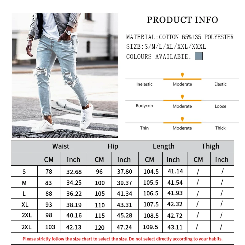 Ripped Jeans For Men Spring And Summer New Korean Style Trendy Loose Thin Rough Edge Beggars Casual nine-point Pants For Men