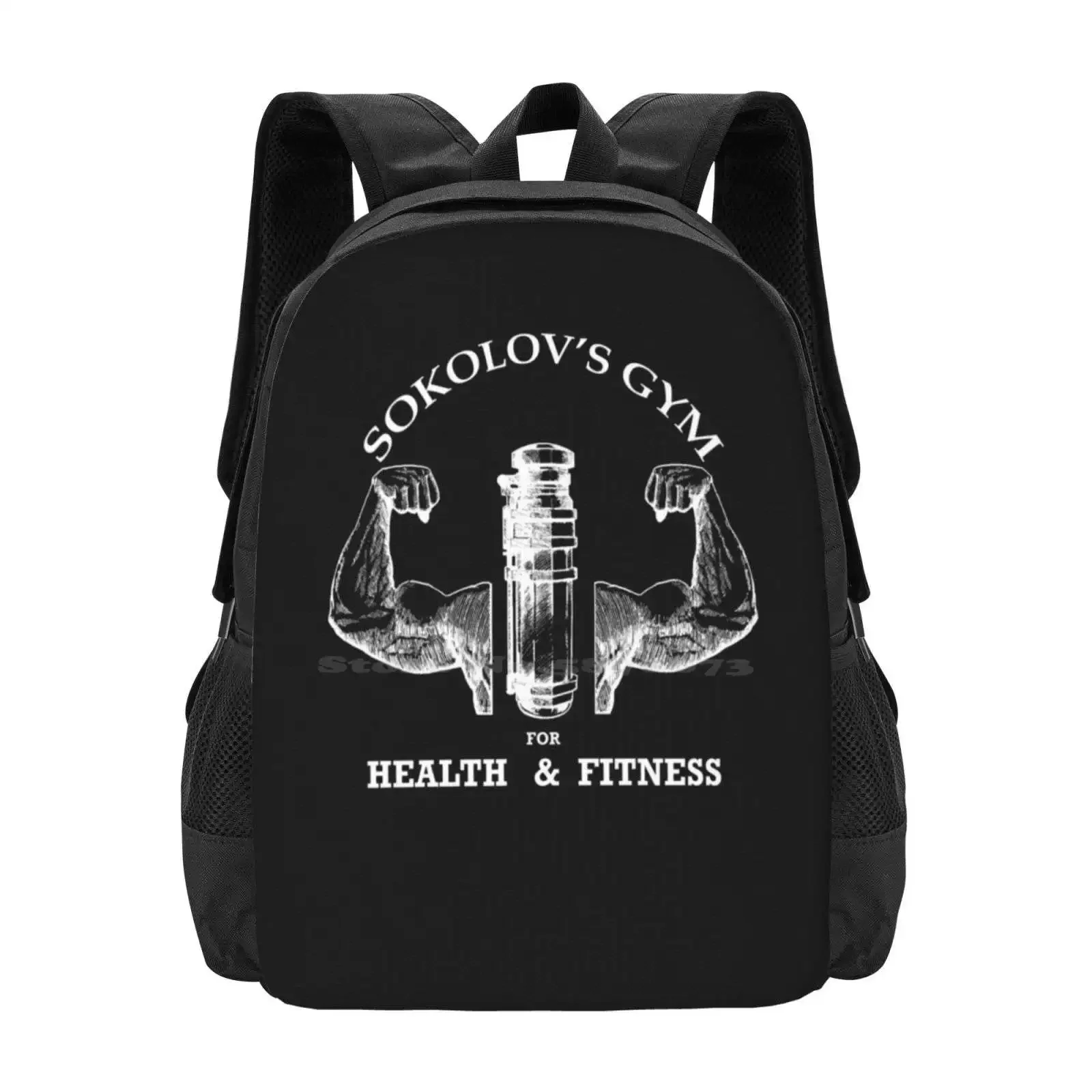 

Sokolov'S Gym - White - Flat Hot Sale Schoolbag Backpack Fashion Bags Dishonored Game Video Dunwall Trending Recent Top Selling