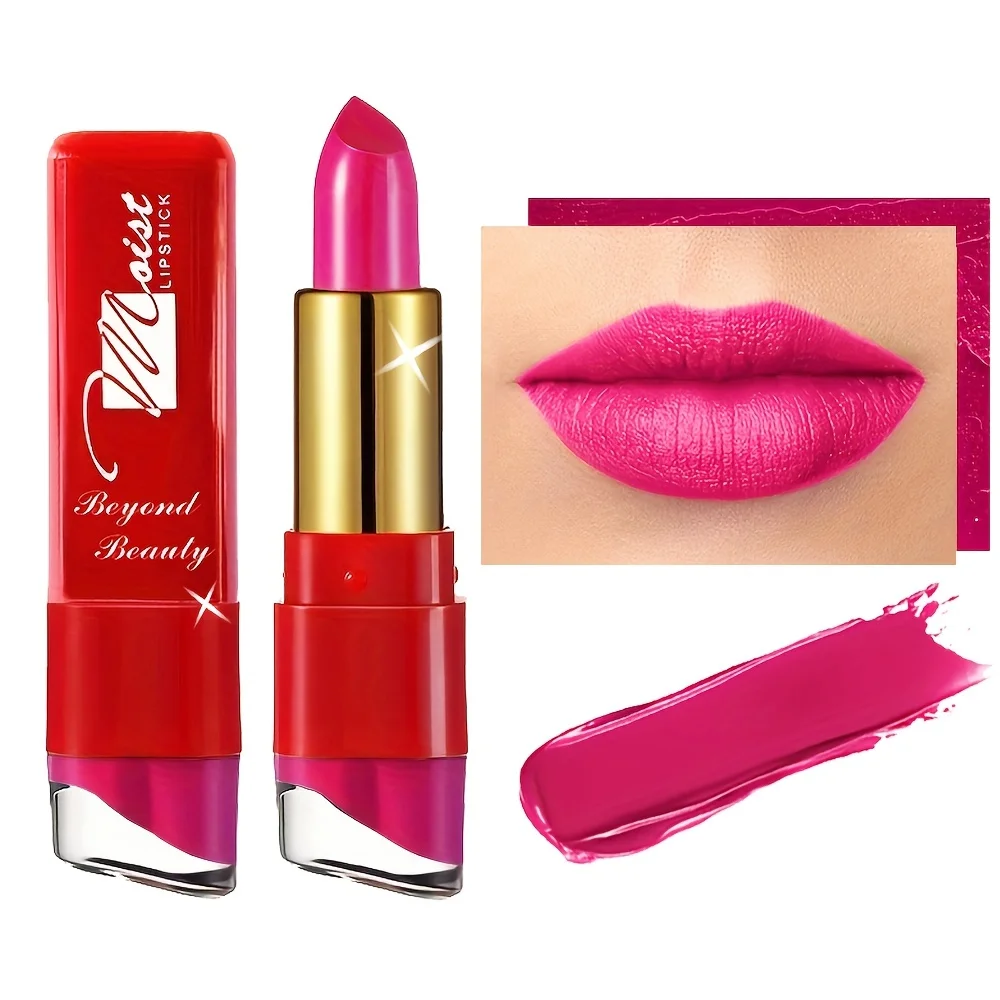 Rouge à lèvres hydratant crémeux 12 couleurs, rouge à lèvres longue durée tour penchée maquillage pour femmes et écolière maquillage pour les lèvres débutants