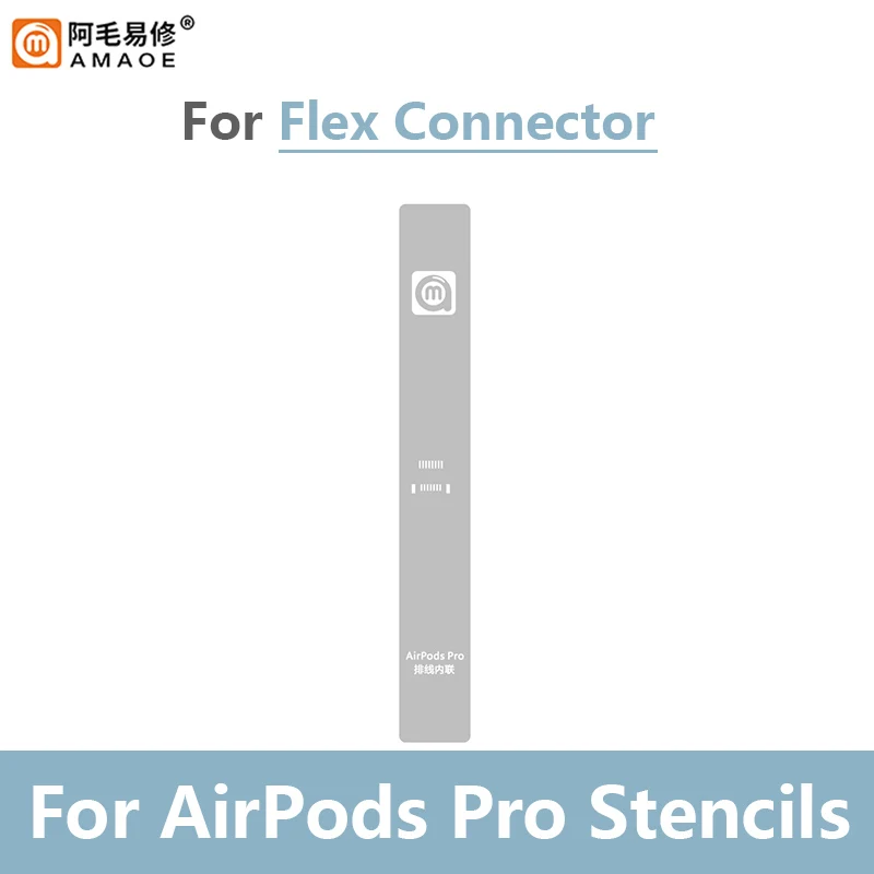 Amaoe Airpods 3e Generatie Uitgebreide Bga Reballing Stencil Universele 0.12Mm Headset Planten Tin Staal Gaas