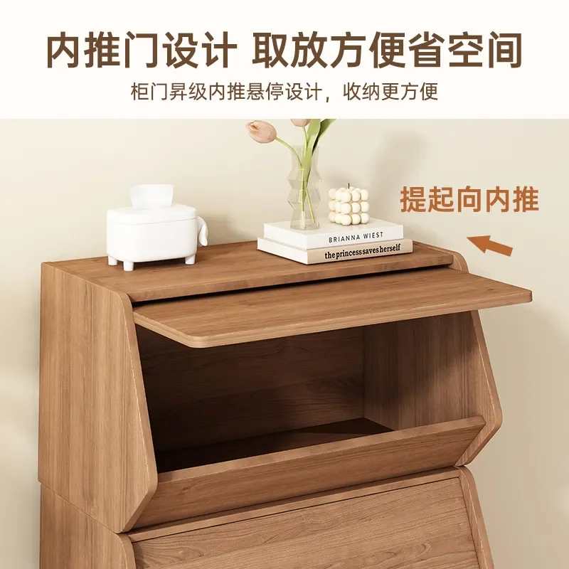 for Free Combination Wooden Bedside Table Children's Toy Storage Cabinet Bedroom Small Short Bookcase Household Bedside Shelf