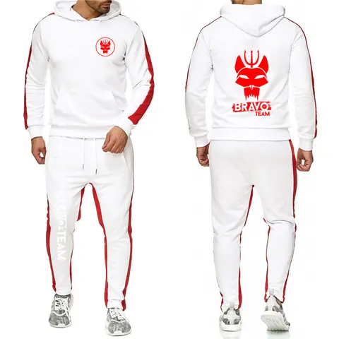 2025 봄 가을 남성용 브라보 팀 심볼 씰 팀 로고 프린트 경량 인기 단색 후드티 바지 스포츠 세트 2025 봄 가을 남성용 브라보 팀 심볼 씰 팀 로고 프린트 경량 인기 단색 후드티 바지 스포츠 세트