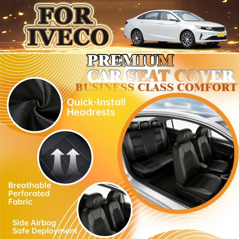 Breathable car seat cover For Iveco Brand, breathable and ventilated, suitable for all seasons, suitable for long-distance use